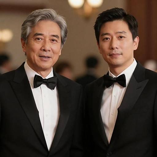Two Men in Black Tuxedos Portrait