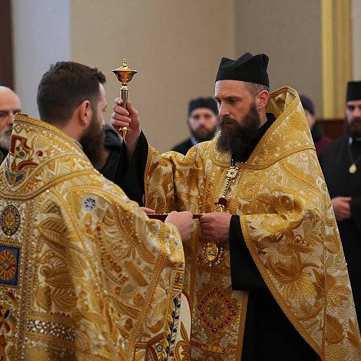 Orthodox Monk Donning Analavos Ceremony