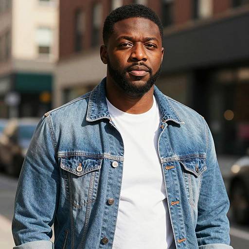 Confident Black Man in Urban Setting