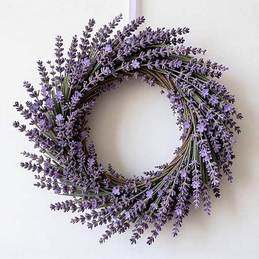 Realistic Lavender Wreath for Spring