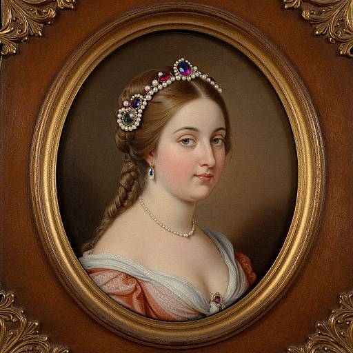 Neoclassical Woman Portrait Miniature