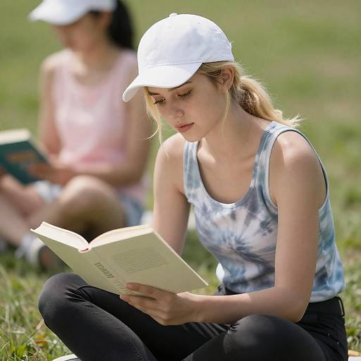 Sunny Day with a Book in Nature