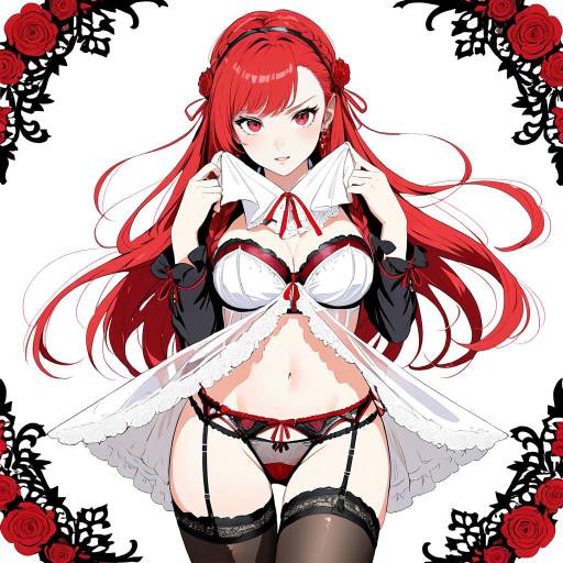 Surprising Cowgirl in Lingerie Pose