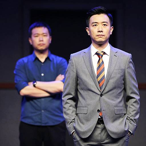 Dramatic Stage Portrait of Two Men