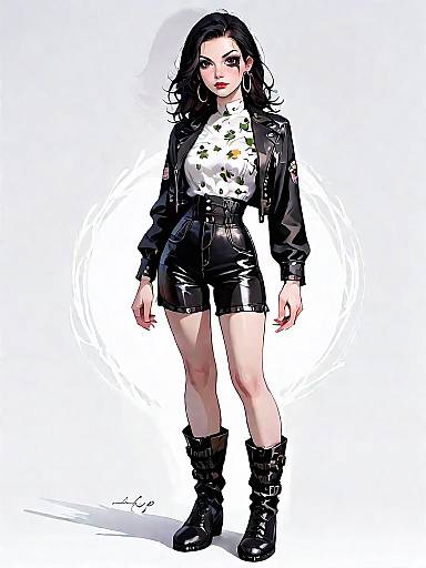 Stylish Woman in Contemporary Casual Outfit