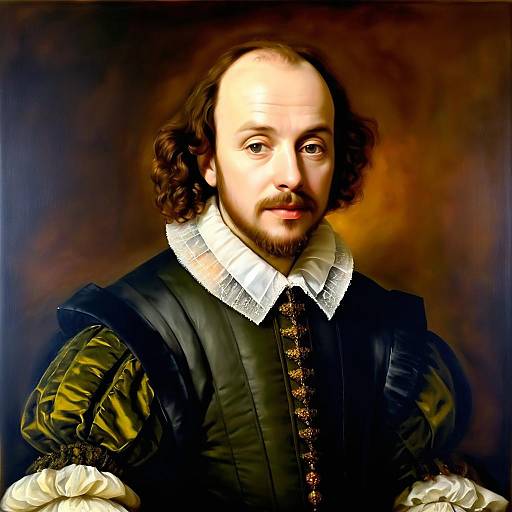 William Shakespeare Portrait in Rembrandt Style