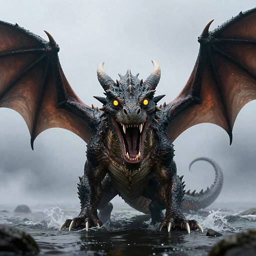 Glowing Multi-Eyed Sea Dragon With Tentacles