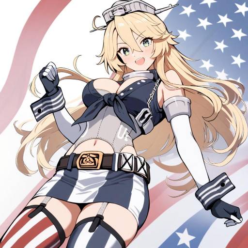 American Flag-Themed Anime Character