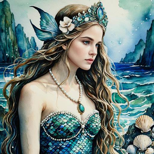Ethereal Mermaid Watercolor Inspired by Magic Ethereal Mermaid Watercolor Inspired by Magic