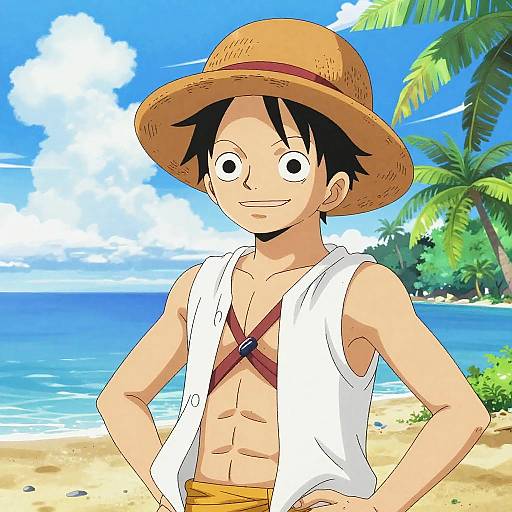 Confident Young Straw Hat Pirate