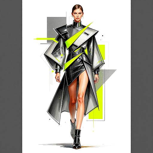 Futuristic Urban Fashion Sketch