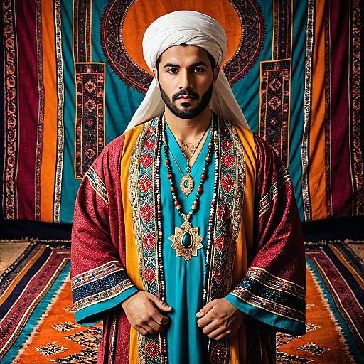 Middle Eastern Man in Traditional Attire