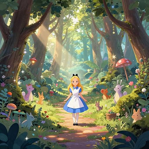 Dreamy Alice in Wonderland Forest