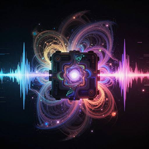 Fractal Sound Wave AI Album Art
