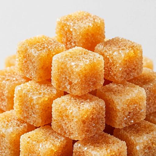 Vibrant Orange Sugar Cubes Close-Up