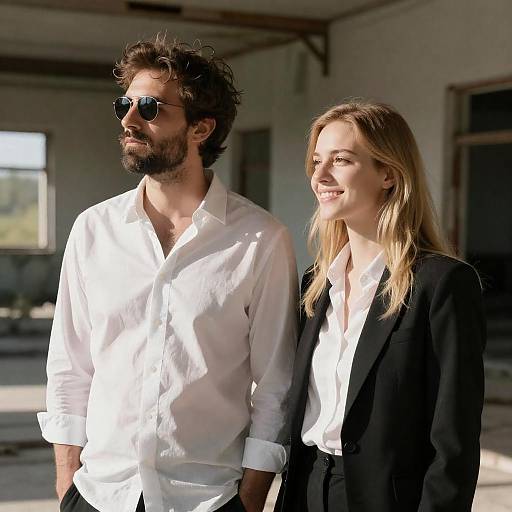 Sunlit Portrait in an Urban Ruin