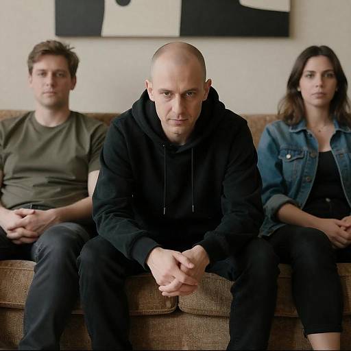 Casual Moment on a Couch Scene