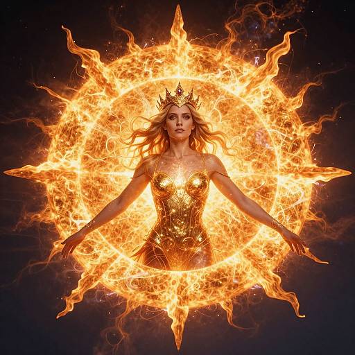 Radiant Solar Goddess of Fire
