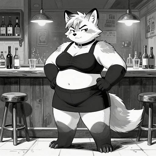 Furry Arctic Fox Girl Portrait