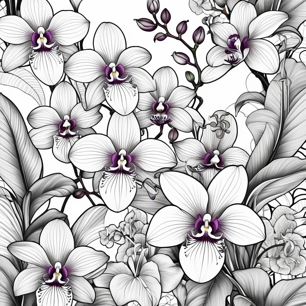 Exotic Orchid Flash Tattoo Art