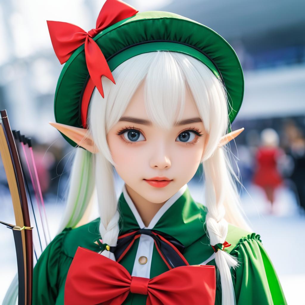 Anime Elf Girl Cosplay Portrait Art