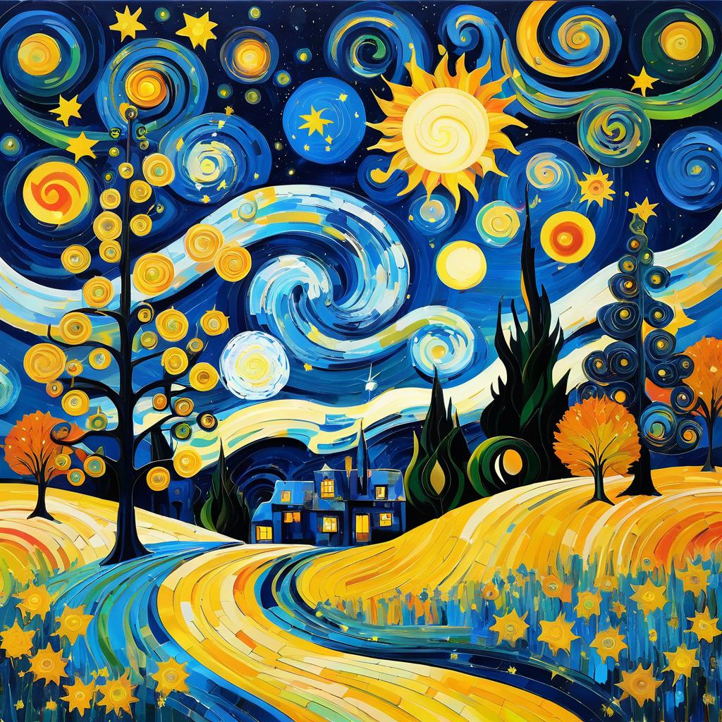 Surrealist Journey Through Van Gogh's Night