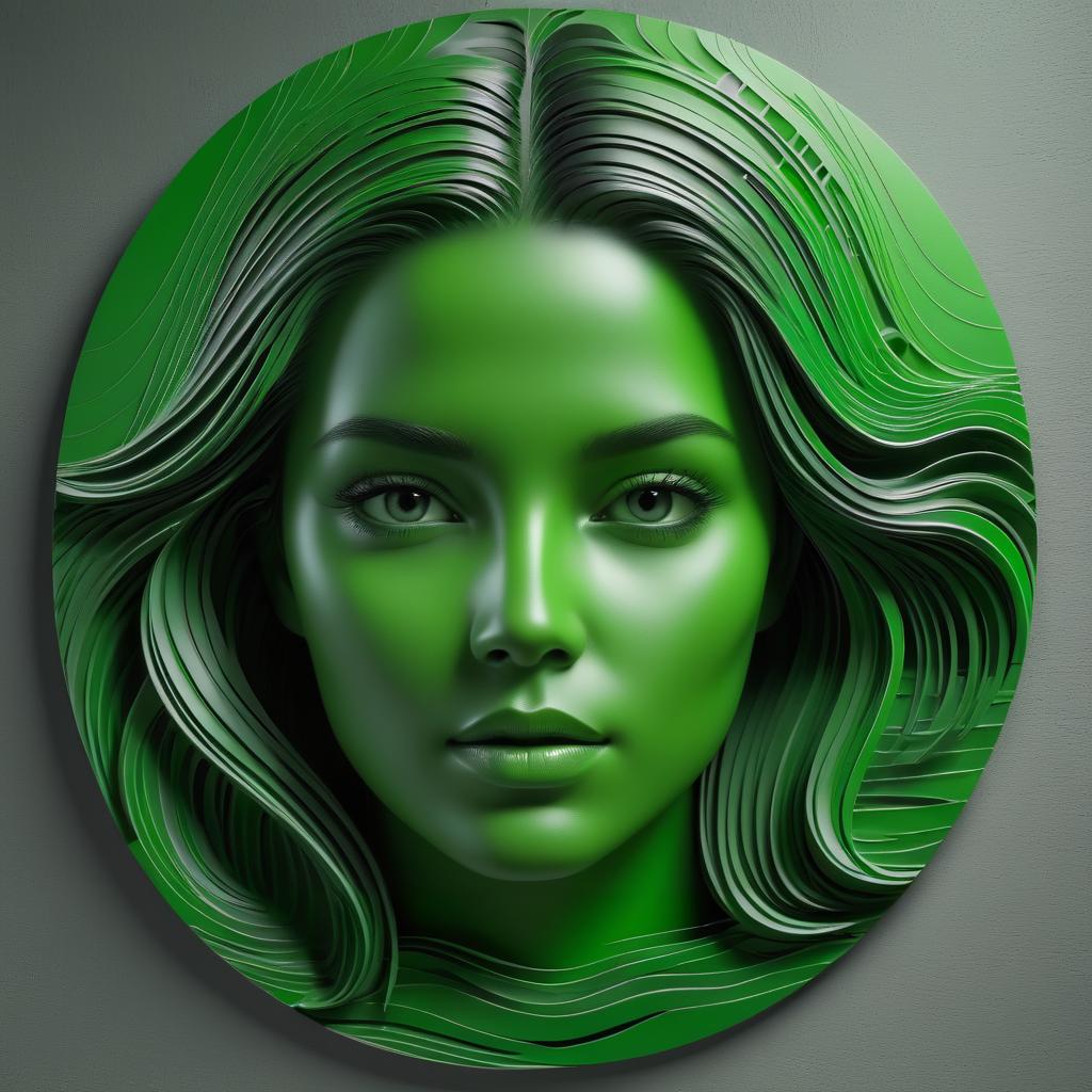 Hyperrealistic Fingerprint Face Artwork