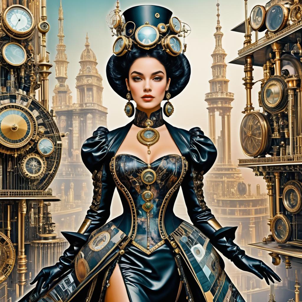 Steampunk Queen: A Futuristic Art Piece