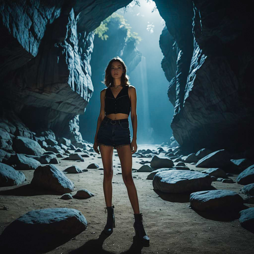 Mystical Cave Fashion Shoot at Night