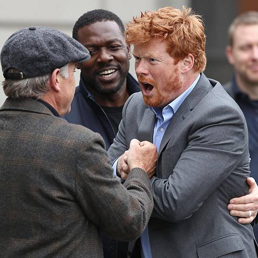 Intense Confrontation Between Three Men
