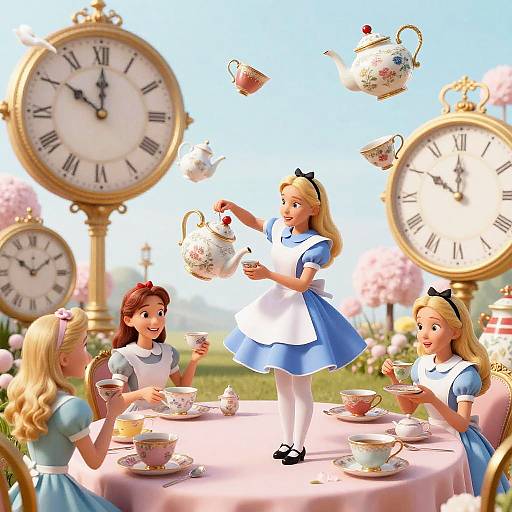 Surreal Alice in Wonderland Tea Party