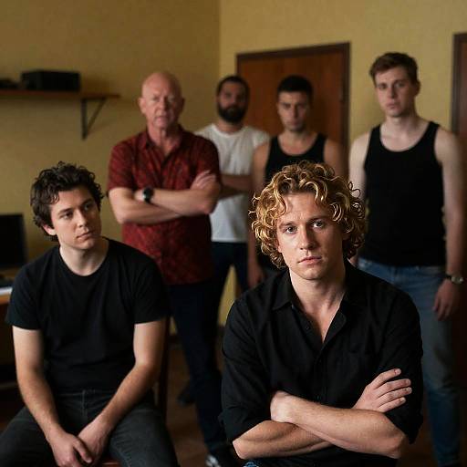 Intense Gathering in a Dim Room