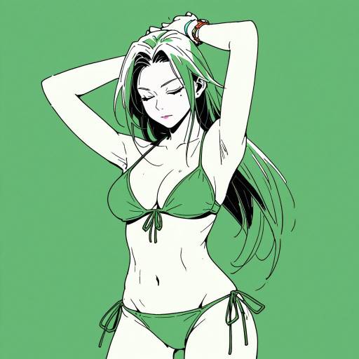 Fantasy Girl in Swimsuit Sketch