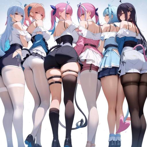 Group of Girls in Stylish Outfits