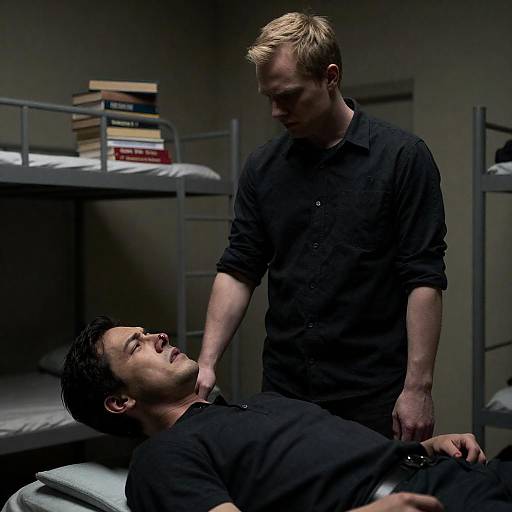 Intense Confrontation in Dim Lighting