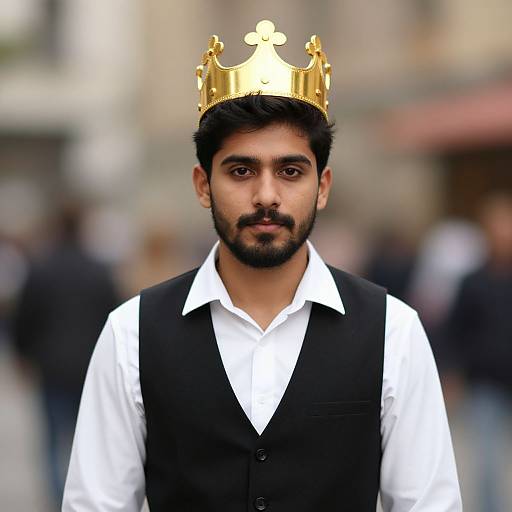 Realistic Portrait of King Card Costume