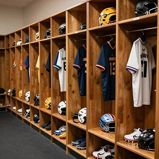 Realistic Sports Locker Room Scene