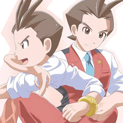 Illustration of Apollo justice, ace attorney in the style of Imai kazunari