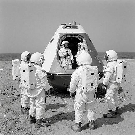 Stranded Astronauts on Sandy Beach
