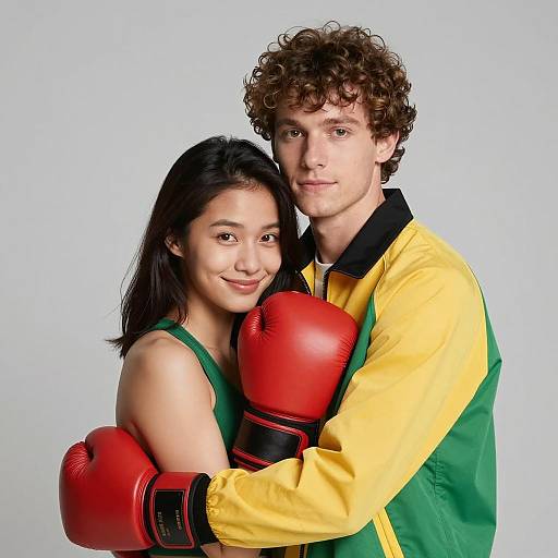 Warm Embrace: Couple's Joyful Moment