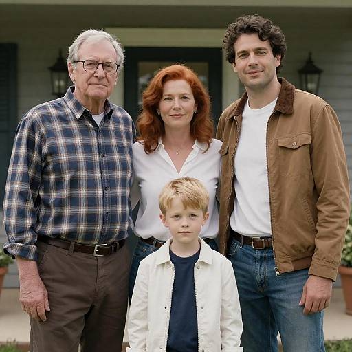 Multigenerational Family Portrait at Home
