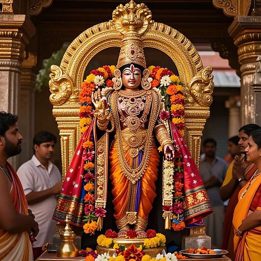 Majestic Venkateswara Idol in Temple