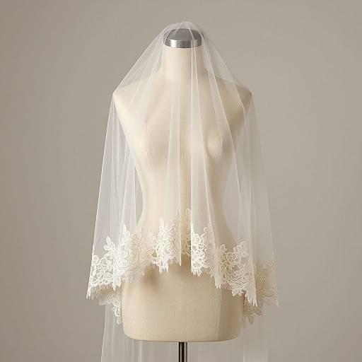 Elegant Lace Bridal Veil Display