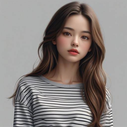 Realistic Portrait of a Young Woman