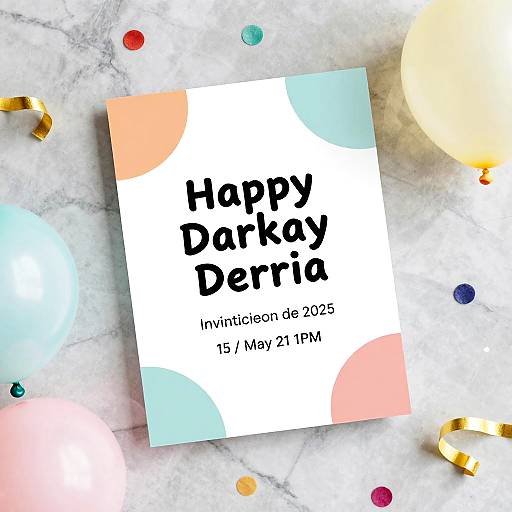 Vibrant Modern Geometric Invitation Card