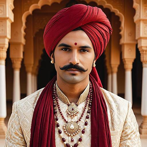 Rajasthani Groom in Traditional Attire