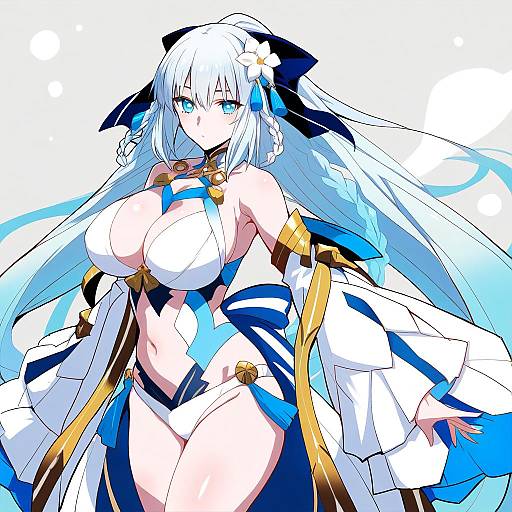 Illustration of Morgan le fay (water princess) (fate), fate/grand order in the style of Sako (bosscoffee)