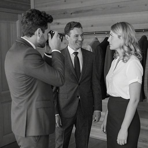 Candid Moments in a Wooden Room