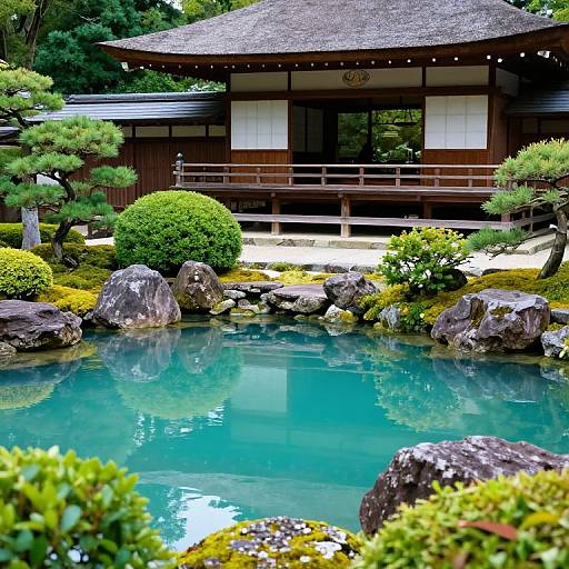 Tranquil Japanese Garden with Ryokan