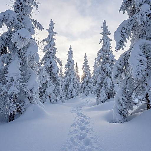 Majestic Arctic Ice-Covered Woods